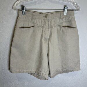 J. JILL Womens Sz 8 Hemp Shorts Beige Granola Gorpcore Outdoor Hike